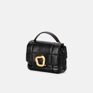 Songmont Mini Chocolate Shoulder Bag Black | AU 07356P