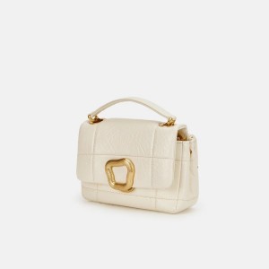 Songmont Mini Chocolate Shoulder Bag White | AU 65014P