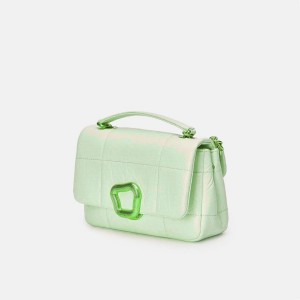 Songmont Small Chocolate Shoulder Bag Mint | AU 59814G