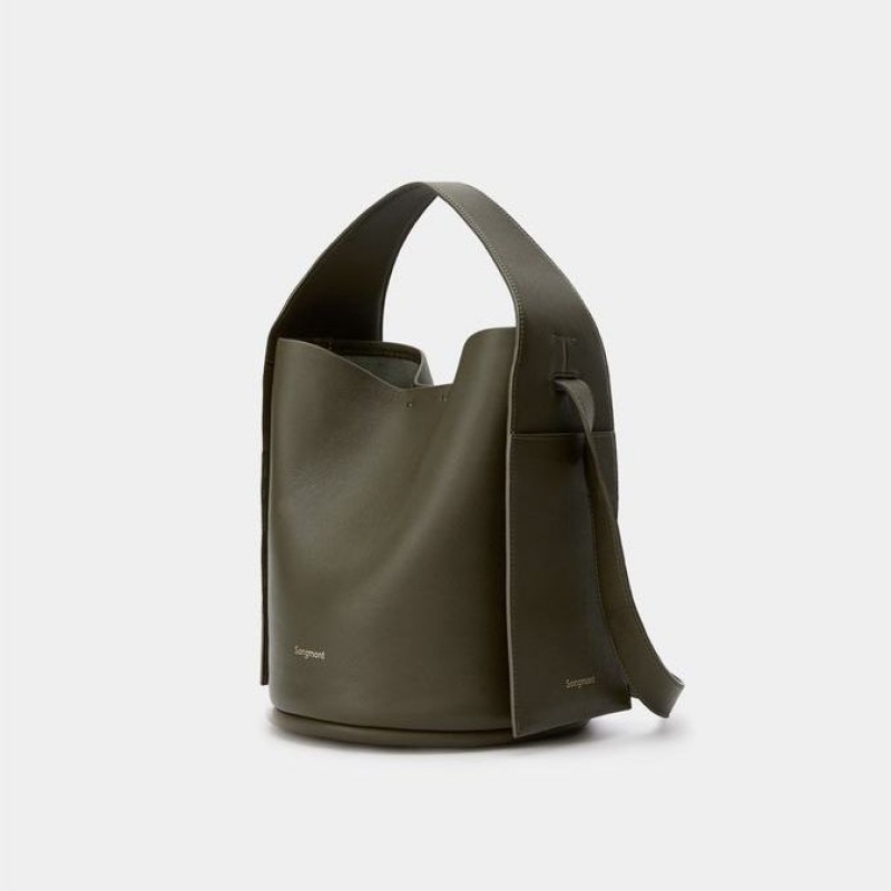 Songmont Drippy Bucket Bag Dark Green | AU 15624R