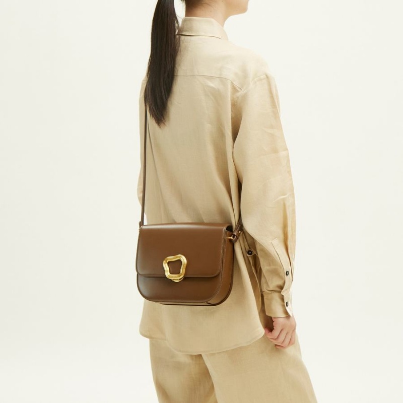 Songmont Large Reset Tofu Crossbody Bag Brown | AUSTRALIA 87129A