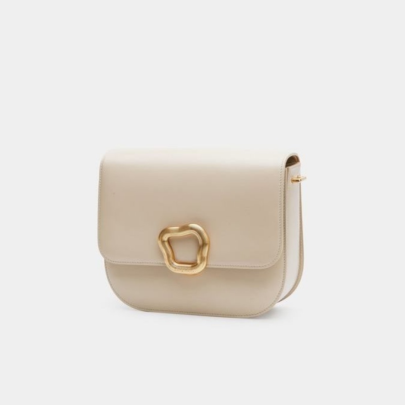 Songmont Large Reset Tofu Crossbody Bag White | AU 45073N