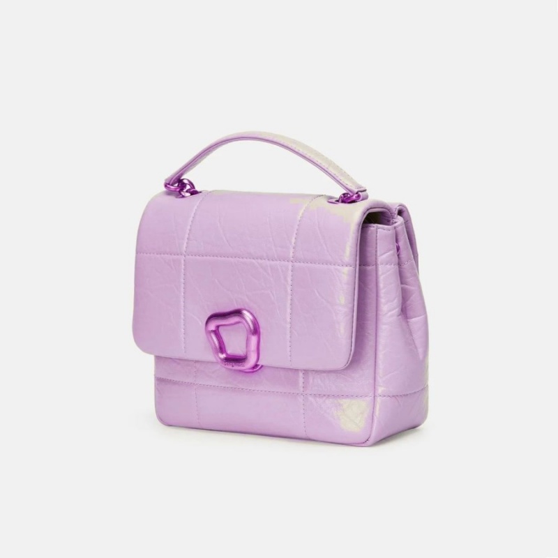 Songmont Medium Chocolate Shoulder Bag Lavender | AUSTRALIA 93546D