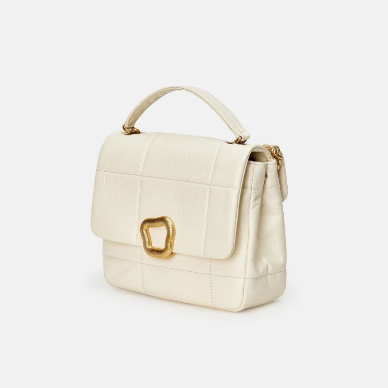 Songmont Medium Chocolate Shoulder Bag White | AU 25683S