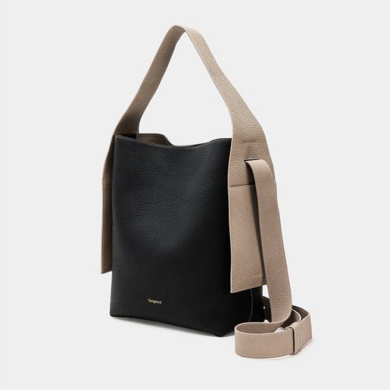 Songmont Medium Drippy Tote Bag Black | AU 03418Z