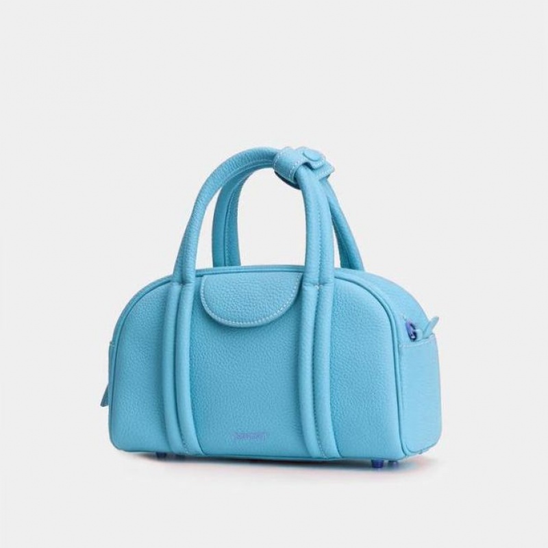 Songmont Small Bowling Crossbody Bag Light Blue | AU 48516D