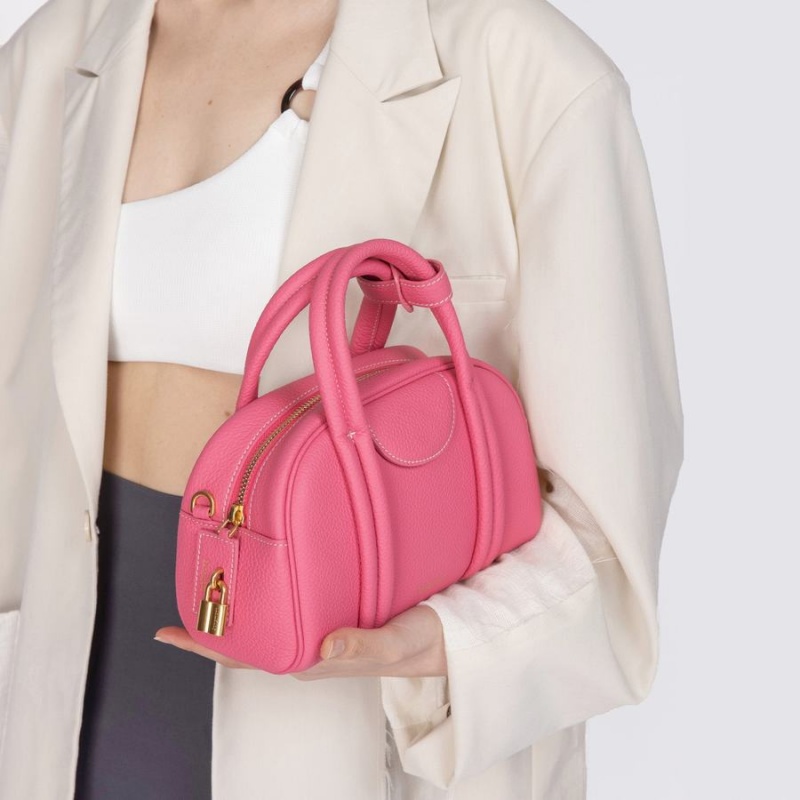 Songmont Small Bowling Crossbody Bag Pink | AU 46581T