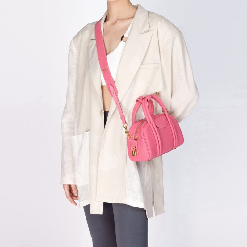 Songmont Small Bowling Crossbody Bag Pink | AU 46581T