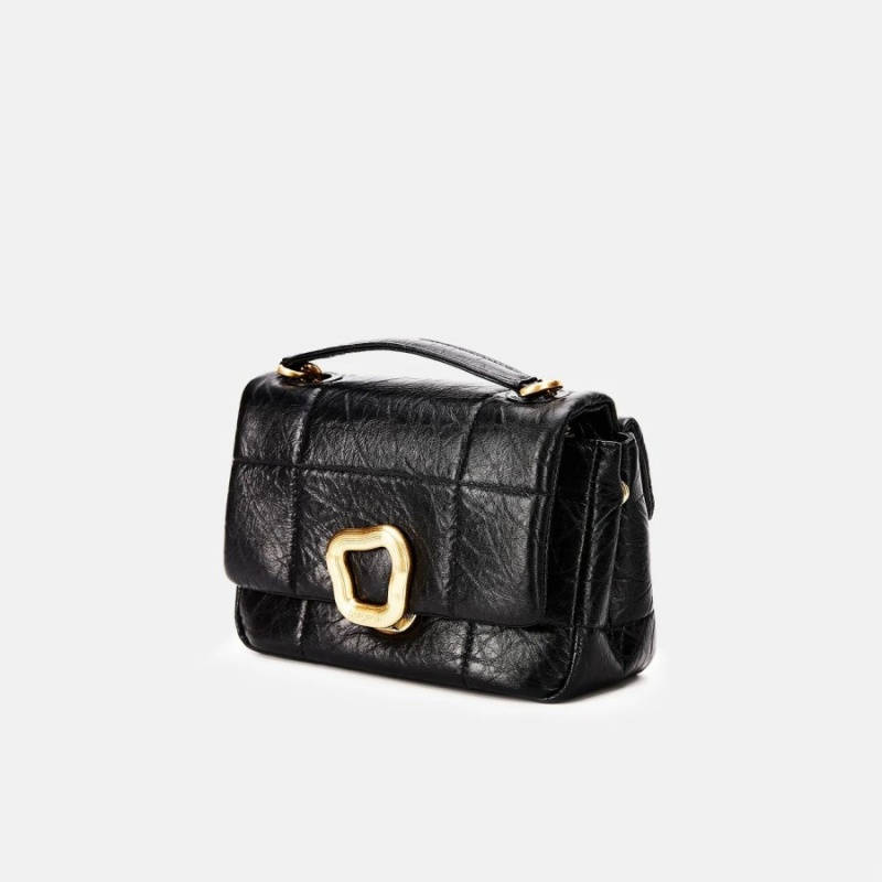 Songmont Small Chocolate Shoulder Bag Black | AUSTRALIA 26384Z