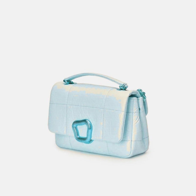 Songmont Small Chocolate Shoulder Bag Light Blue | AUSTRALIA 90541I