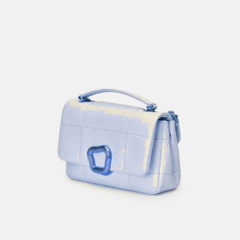 Songmont Small Chocolate Shoulder Bag Light Blue | AUSTRALIA 75142F