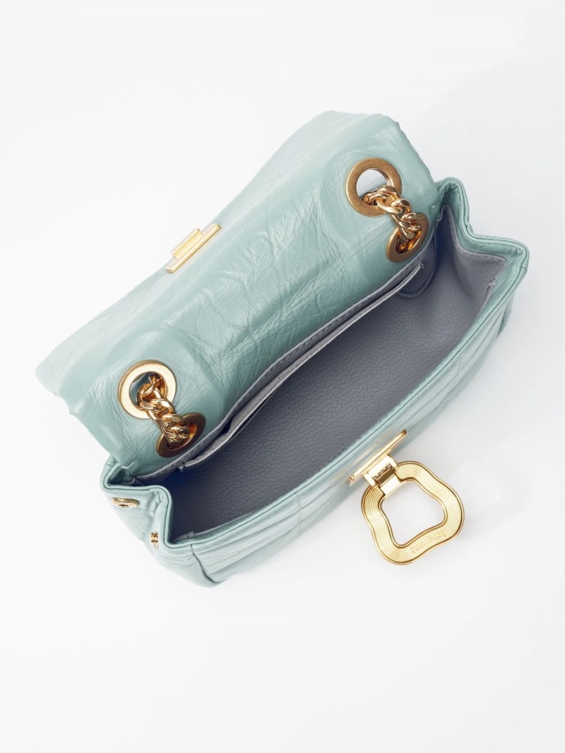 Songmont Small Chocolate Shoulder Bag Turquoise | AU 06783T