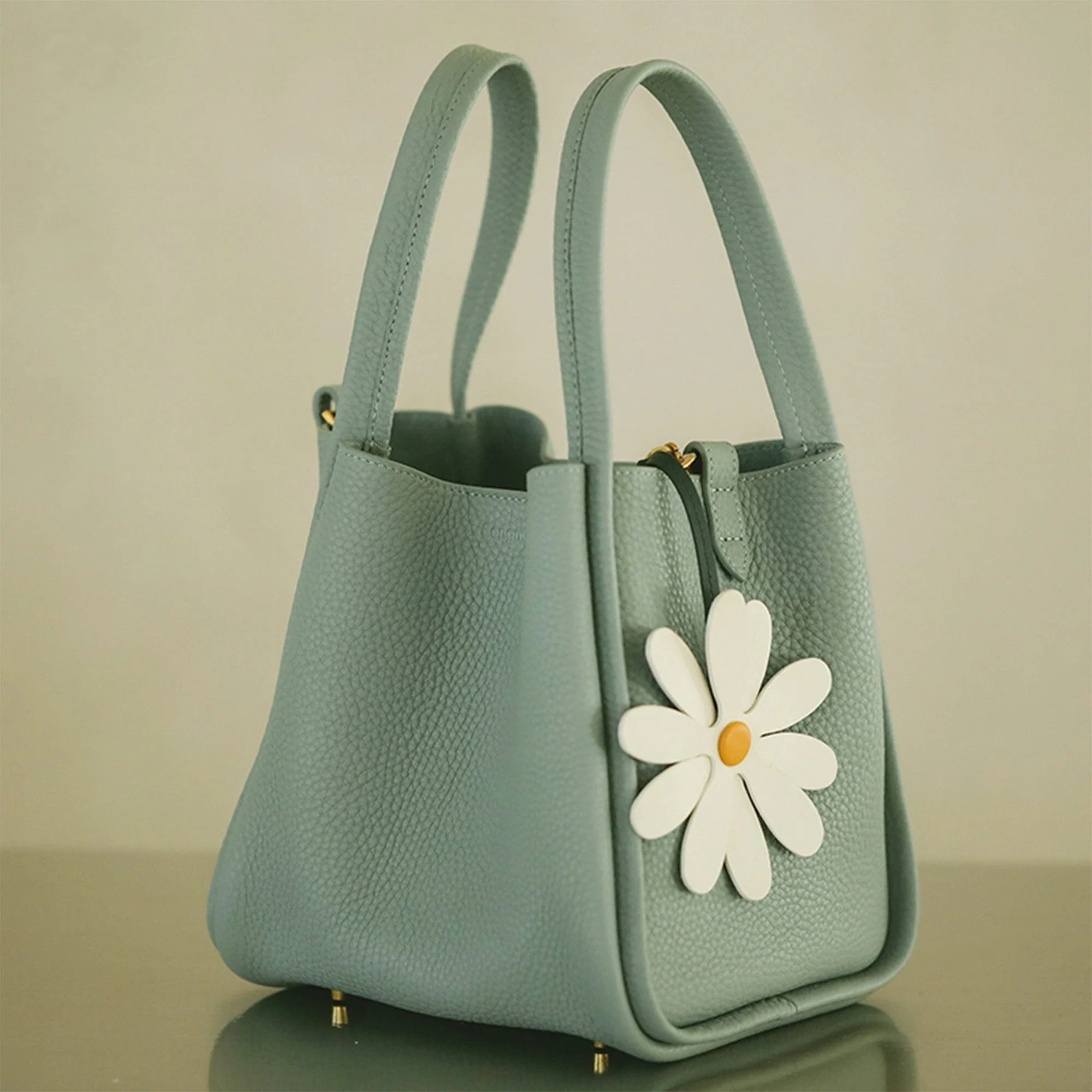 Leather Daisy Charm