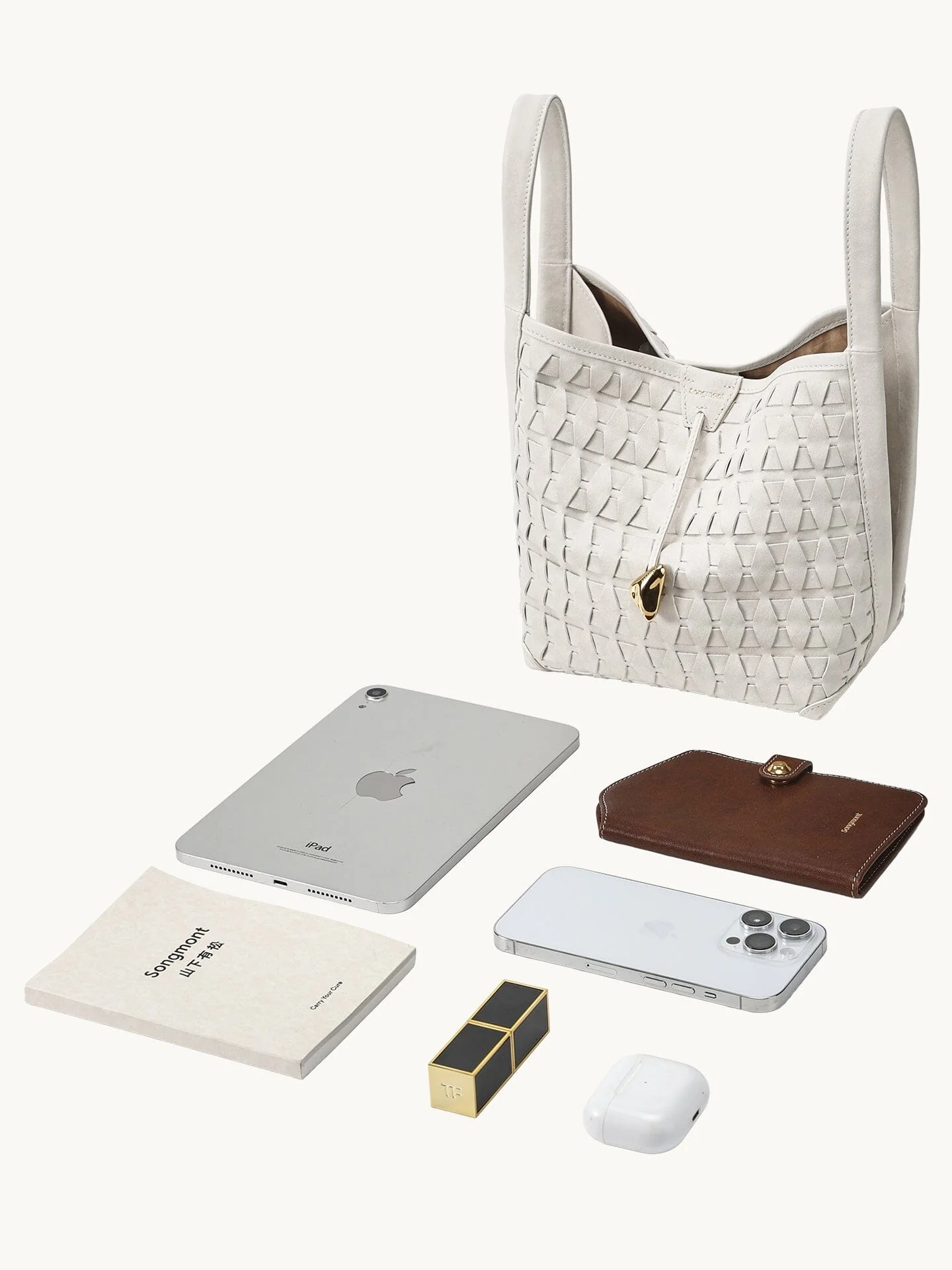 Lattice Bucket Bag